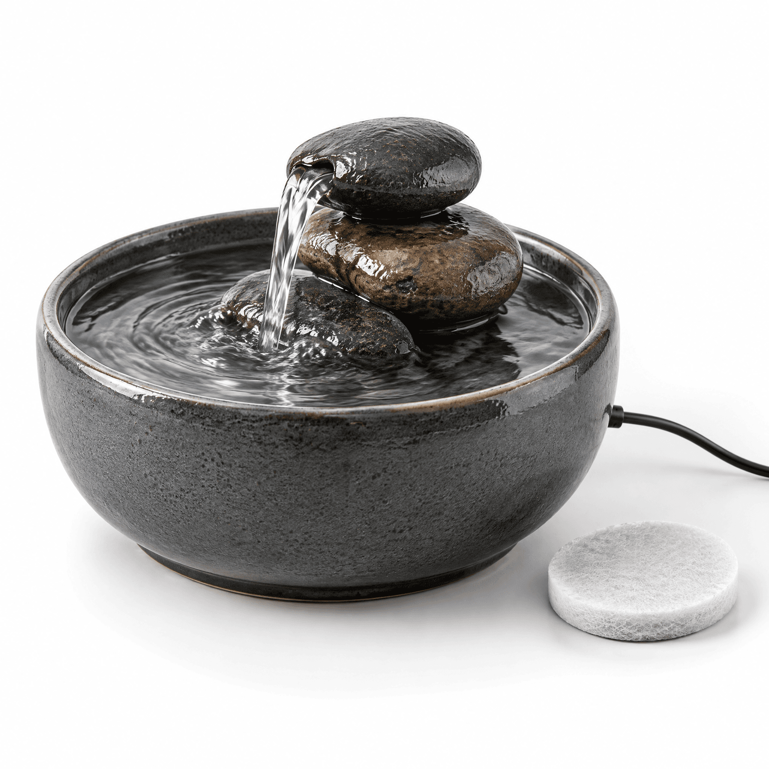Desk Zen Pebble Fountain