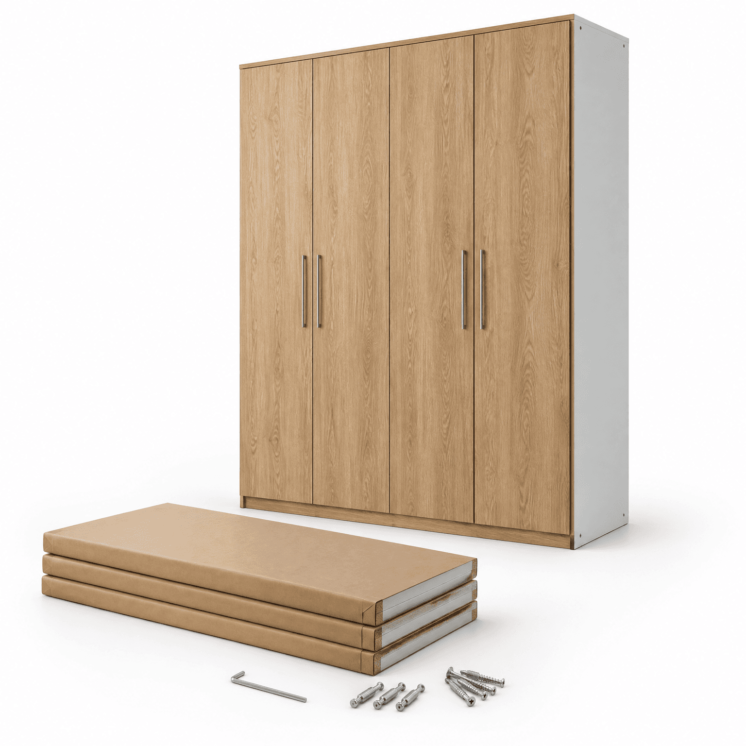 Flat-Pack Wardrobe 4-Door